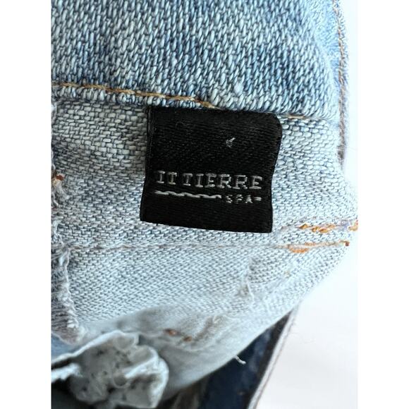 D&G Dolce & Gabbana Italia Vintage Y2K Jean Mini Skirt Sz 30 Lace 2005 Preppy - Picture 10 of 16